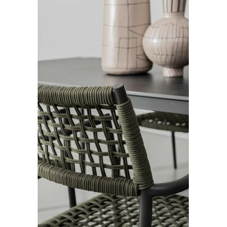 Bizzotto Krzesło Ogrodowe Caleta Czarne   / Zielone