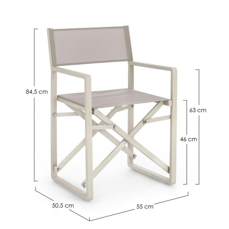 Bizzotto Krzesło Ogrodowe / Reżyserskie   Konnor Beżowe