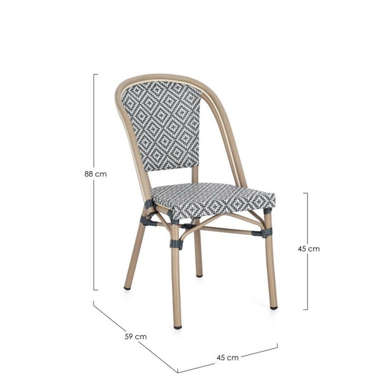 Bizzotto Krzesło Ogrodowe Silveira        Czarne