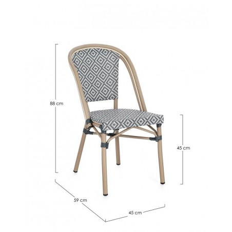 Bizzotto Krzesło Ogrodowe Silveira        Czarne