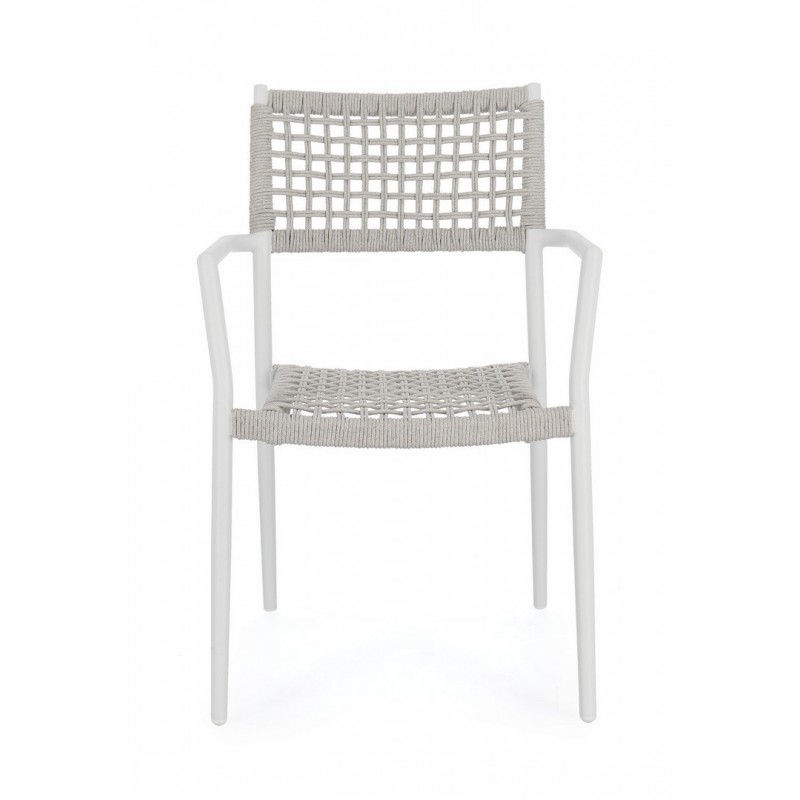 Bizzotto Krzesło Ogrodowe Caleta Białe    / Szare