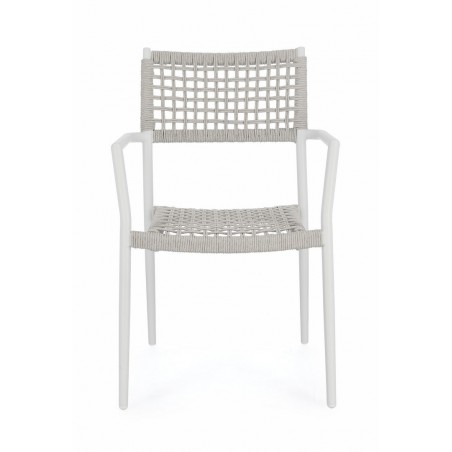 Bizzotto Krzesło Ogrodowe Caleta Białe    / Szare