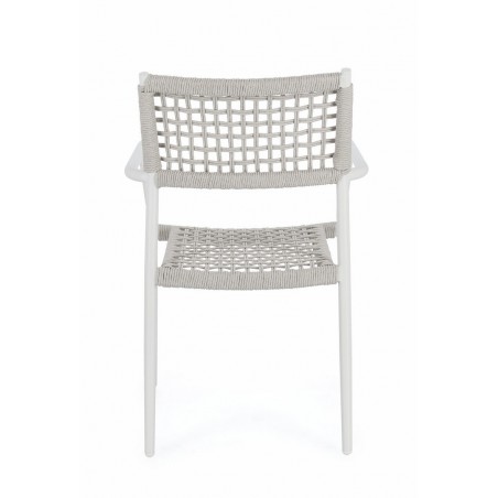 Bizzotto Krzesło Ogrodowe Caleta Białe    / Szare
