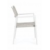 Bizzotto Krzesło Ogrodowe Caleta Białe    / Szare