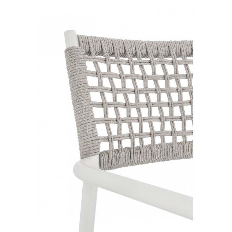 Bizzotto Krzesło Ogrodowe Caleta Białe    / Szare