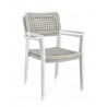 Bizzotto Krzesło Ogrodowe Caleta Białe    / Szare