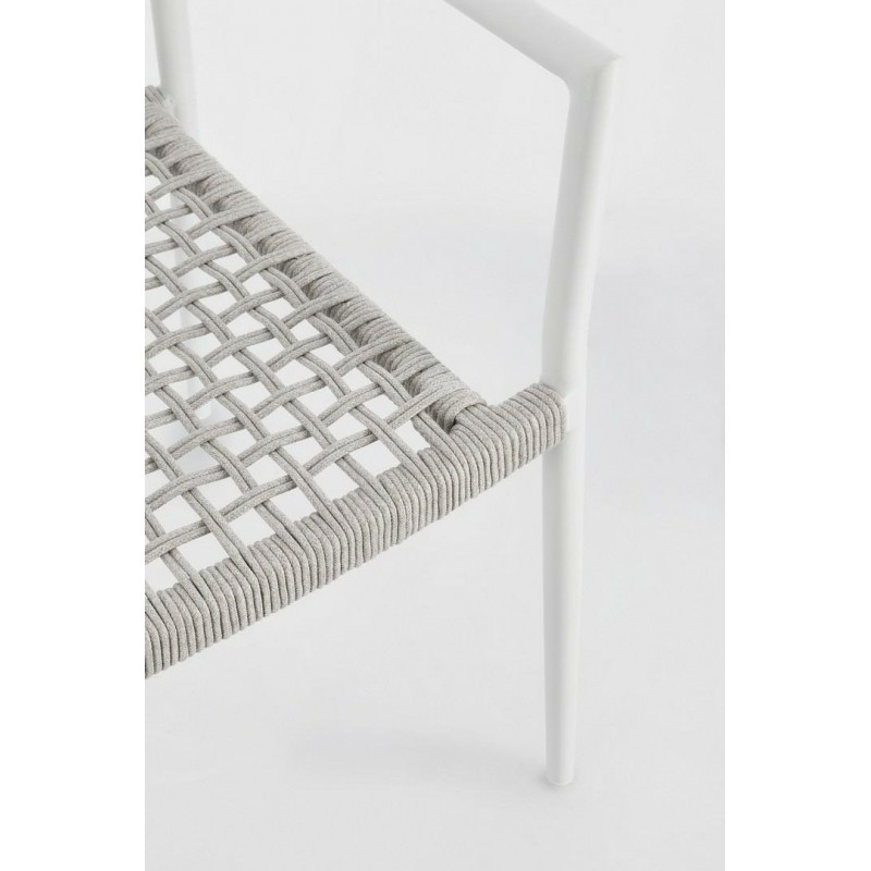 Bizzotto Krzesło Ogrodowe Caleta Białe    / Szare