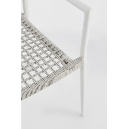 Bizzotto Krzesło Ogrodowe Caleta Białe    / Szare