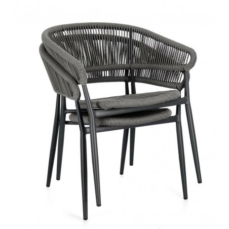 Bizzotto Krzesło Ogrodowe Algaida Szare