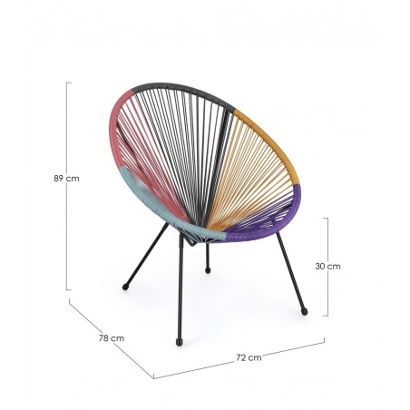 Bizzotto Krzesło Ogrodowe Parker          Wielokolorowe