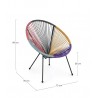 Bizzotto Krzesło Ogrodowe Parker          Wielokolorowe