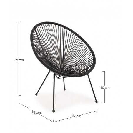 Bizzotto Krzesło Ogrodowe Parker Czarne