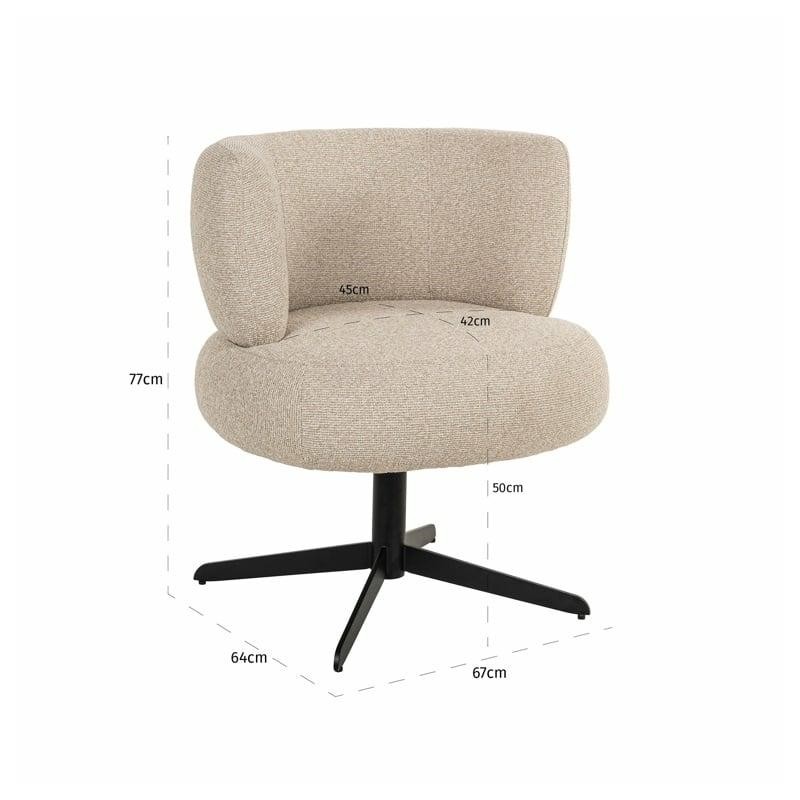 Richmond Krzesło Obrotowe Alexis Beżowe