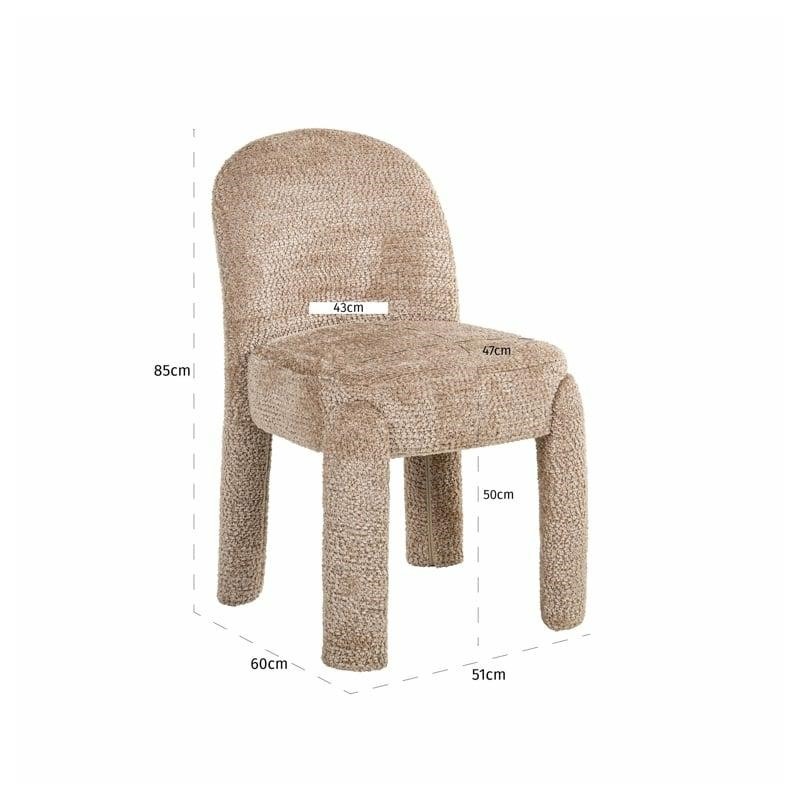 Richmond Zestaw Krzeseł Brandi Jasny Beż