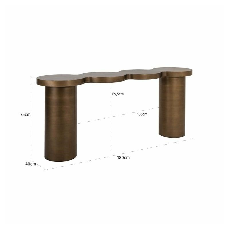 Richmond Konsola Bubba Szczotkowane       Złoto