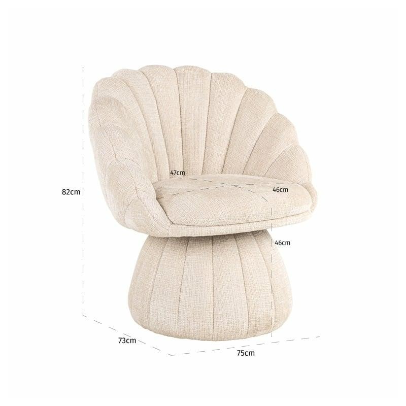 Richmond Krzesło Blossom Jasny Beż