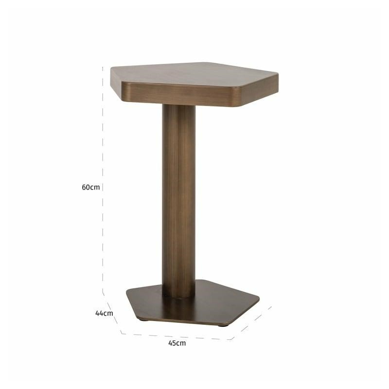 Richmond Stolik Hexa Szczotkowane Złoto