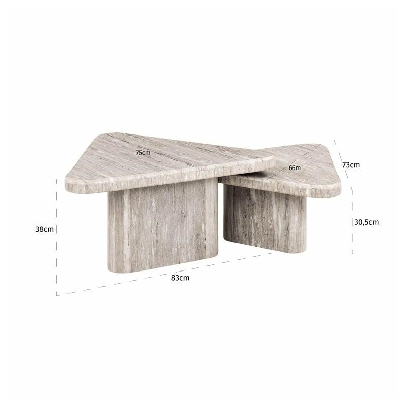 RICHMOND zestaw stolików kawowych DWAYNE