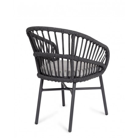 Bizzotto Krzesło Ogrodowe Odivelas        Czarne