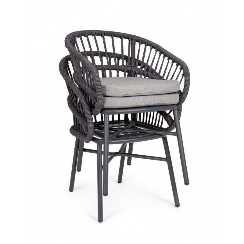 Bizzotto Krzesło Ogrodowe Odivelas        Czarne