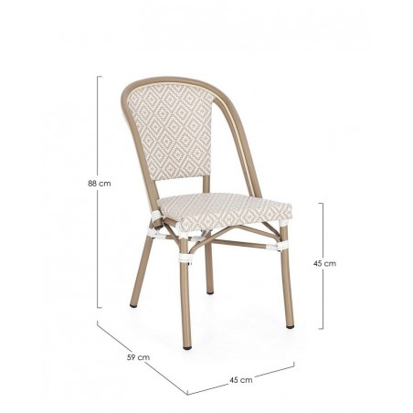 Bizzotto Krzesło Ogrodowe Silveira        Beżowe