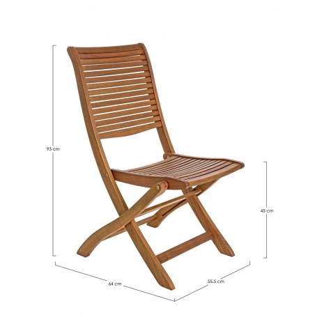 Bizzotto Krzesło Ogrodowe Składane Noemi  Naturalne