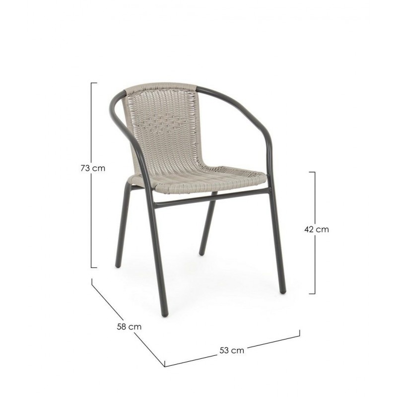 Bizzotto Krzesło Ogrodowe Ripley Beżowe