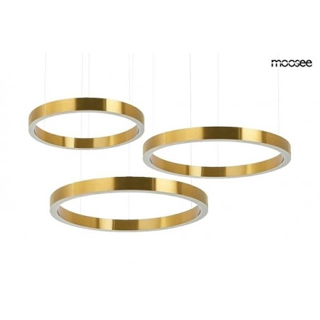 Lampa wisząca RING 40 + 60 + 60 złota na jednej podsufitce