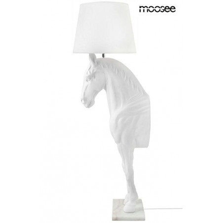 Lampa podłogowa KOŃ HORSE STAND M biała  - włókno szklane