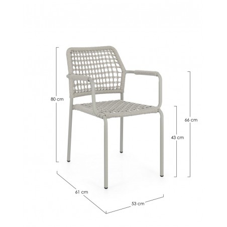 Bizzotto Krzesło Ogrodowe Rajada Szare