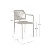 Bizzotto Krzesło Ogrodowe Rajada Szare