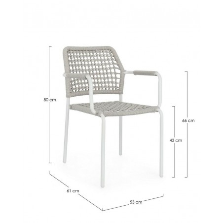 Bizzotto Krzesło Ogrodowe Rajada Białe