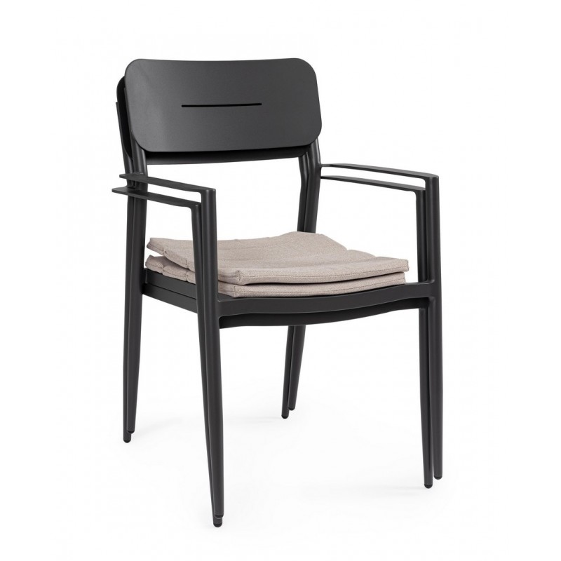 Bizzotto Krzesło Ogrodowe Nebula Czarne