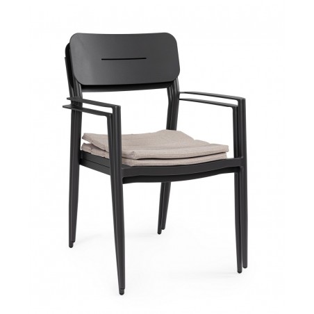 Bizzotto Krzesło Ogrodowe Nebula Czarne