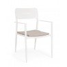 Bizzotto Krzesło Ogrodowe Nebula Białe