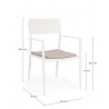 Bizzotto Krzesło Ogrodowe Nebula Białe