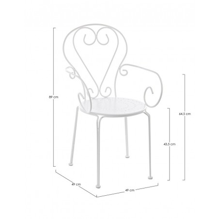 Bizzotto Krzesło Ogrodowe Etienne Białe