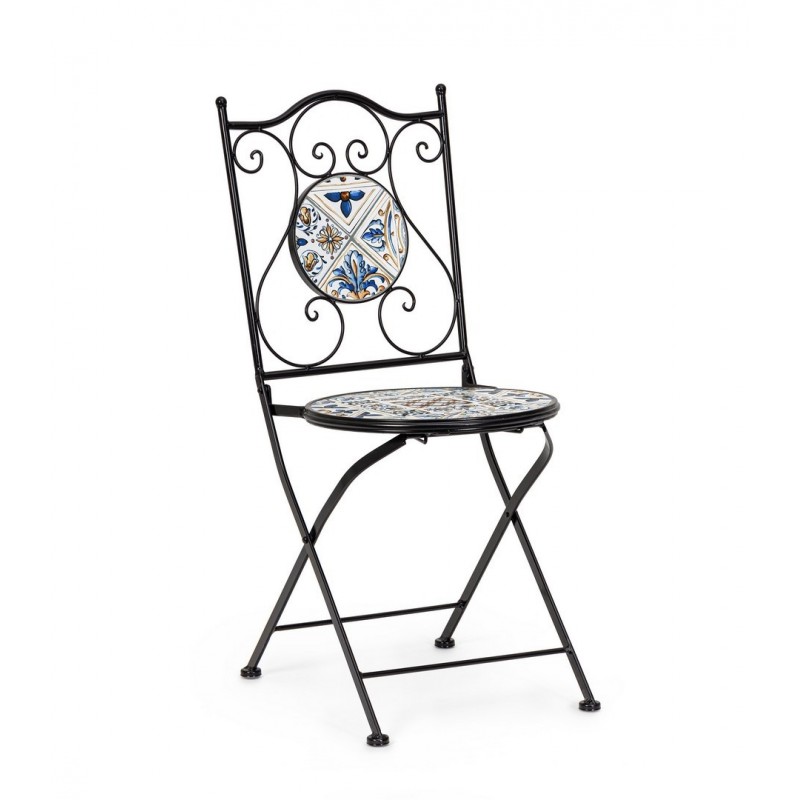 Bizzotto Krzesło Ogrodowe Składane        Mykonos Czarne