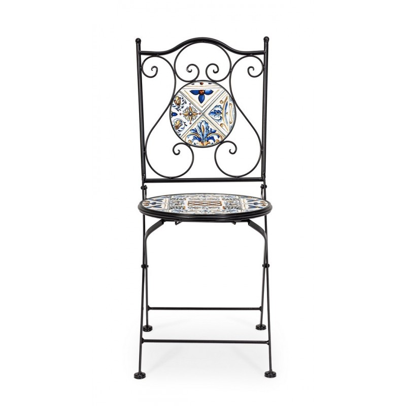 Bizzotto Krzesło Ogrodowe Składane        Mykonos Czarne