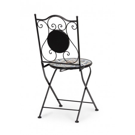 Bizzotto Krzesło Ogrodowe Składane        Mykonos Czarne