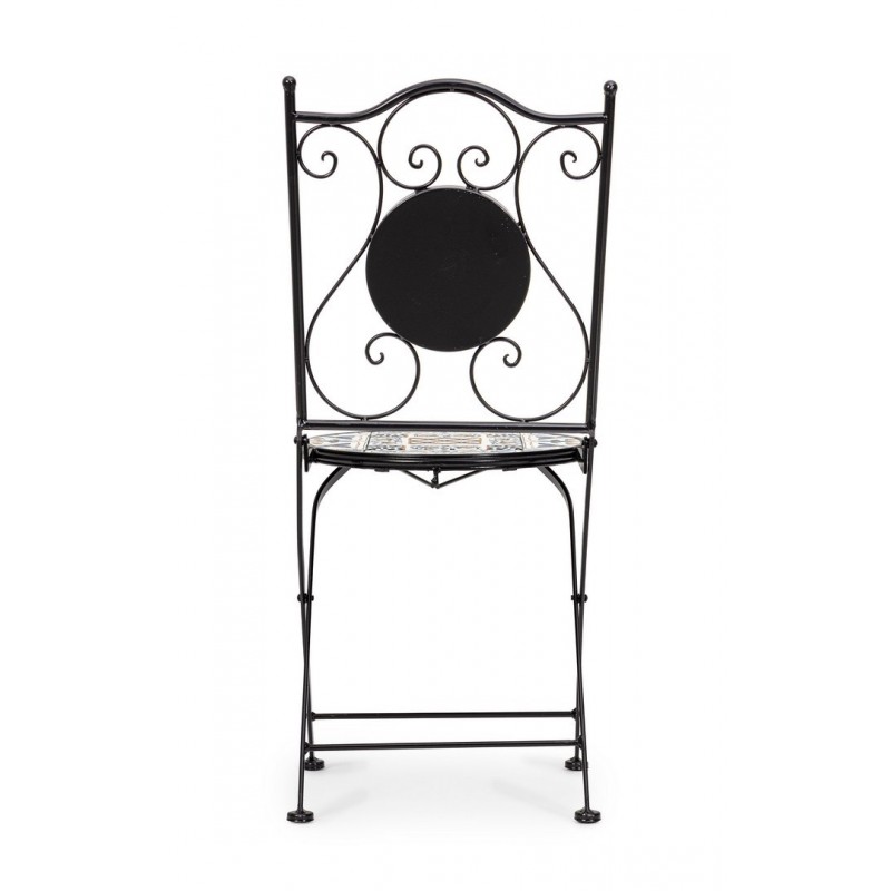 Bizzotto Krzesło Ogrodowe Składane        Mykonos Czarne