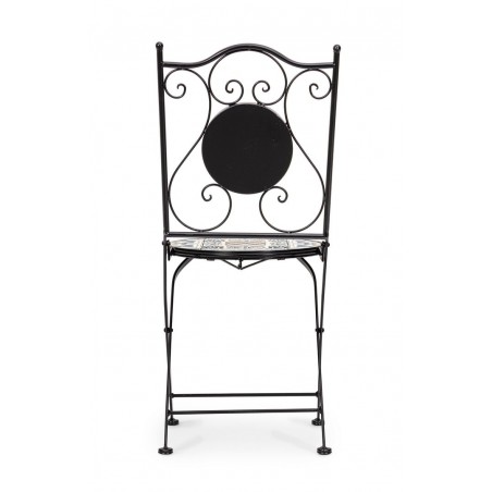 Bizzotto Krzesło Ogrodowe Składane        Mykonos Czarne