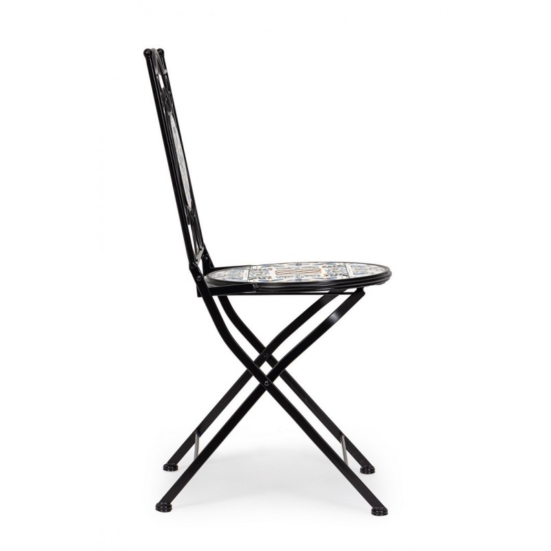 Bizzotto Krzesło Ogrodowe Składane        Mykonos Czarne