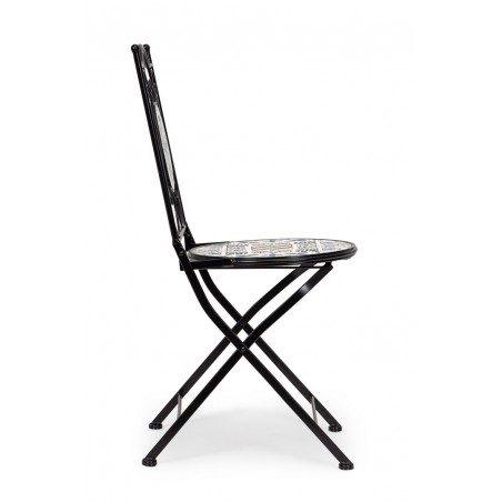Bizzotto Krzesło Ogrodowe Składane        Mykonos Czarne
