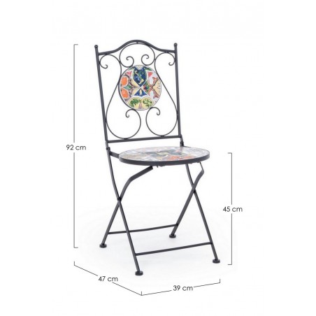 Bizzotto Krzesło Ogrodowe Składane        Paloma Czarne