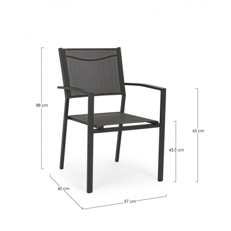 Bizzotto Krzesło Ogrodowe Hilde Szare