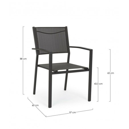 Bizzotto Krzesło Ogrodowe Hilde Szare