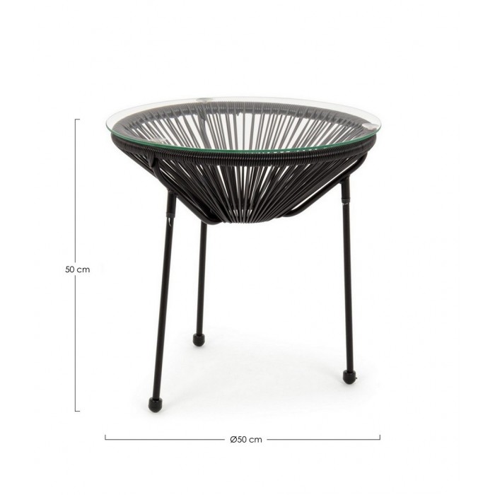 Bizzotto Stolik Ogrodowy Parker Czarny