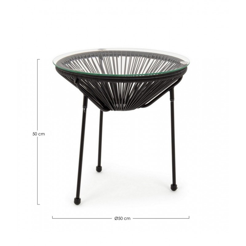 Bizzotto Stolik Ogrodowy Parker Czarny