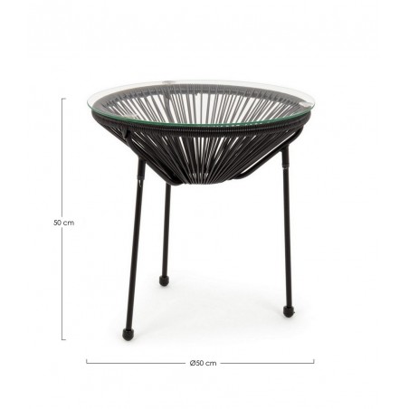 Bizzotto Stolik Ogrodowy Parker Czarny